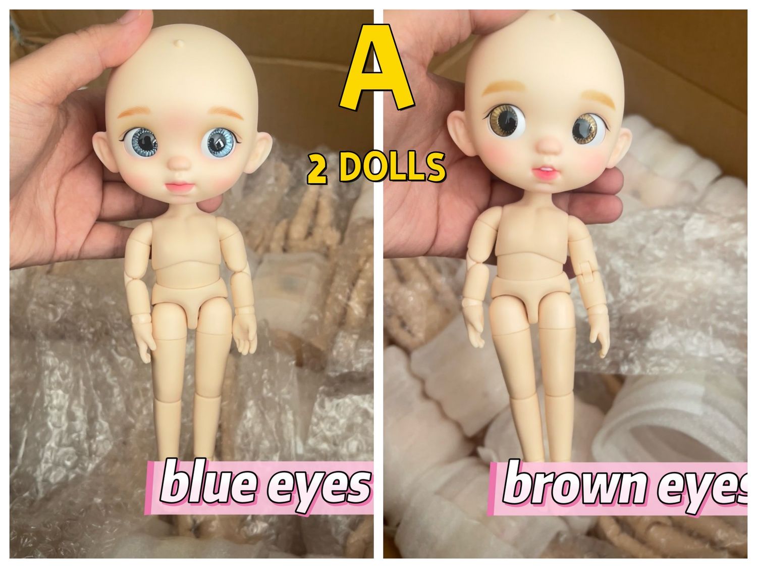 [ON SALE] Naughty Cutey Makeup head+body [Minor flaws, suitable for diy]2 dolls