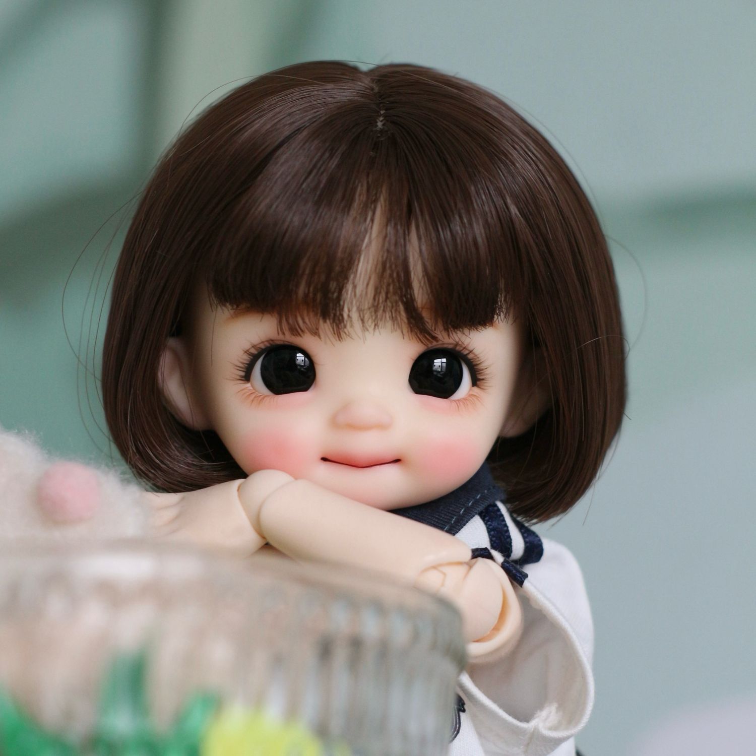 OOAK💝1/6 dimple full Set Doll 6分树脂酒窝