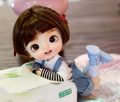OOAK💝one Off💝full Set doll head Happy Squirrel 开心松鼠