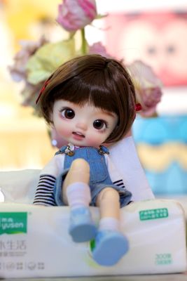 OOAK💝one Off💝full Set doll head Happy Squirrel 开心松鼠