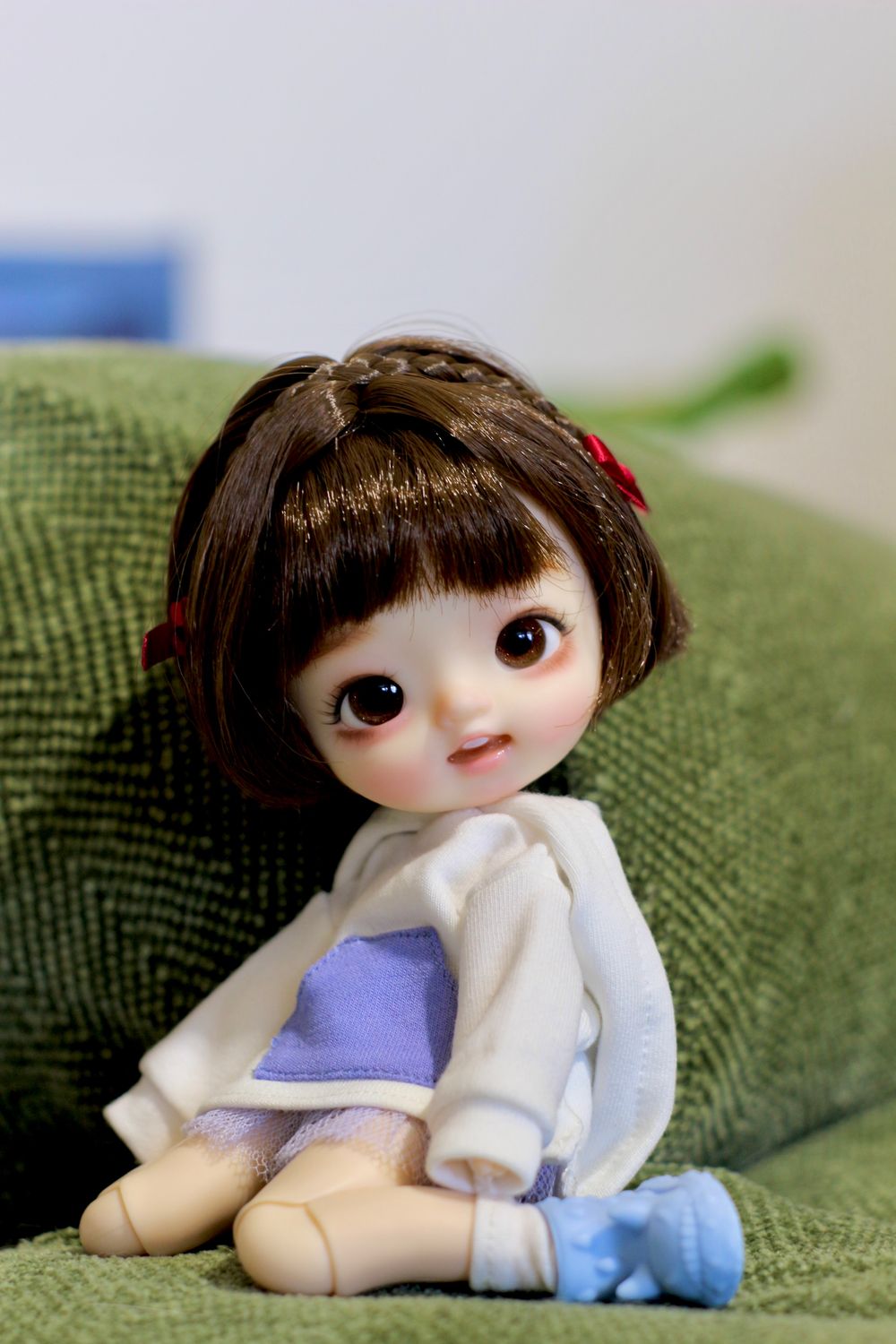 OOAK💝one Off💝full Set doll head Happy Squirrel 开心松鼠