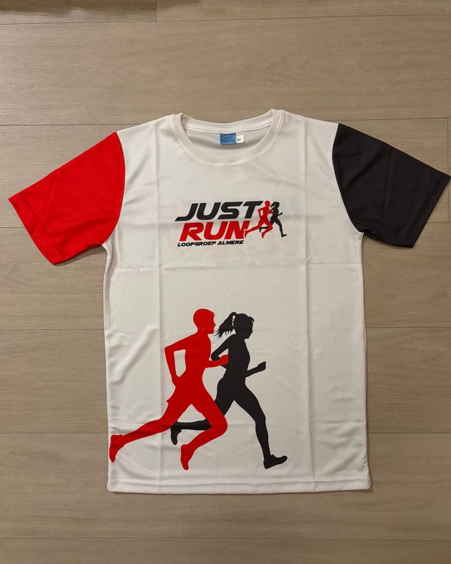 Just Run shirts: wit T-shirt