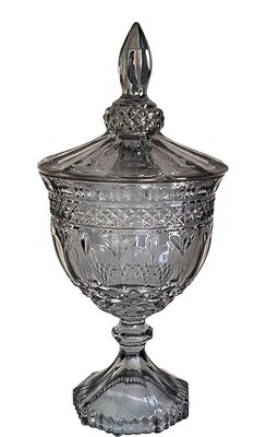 Buckingham Crystal Glass Jar Smokey (325ml)