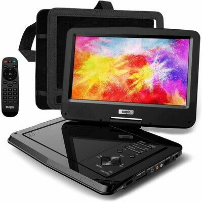 SUNPIN 10.1&quot; Portable DVD Player for Car and Kids with Headrest Mount (Black, Blue, Purple)