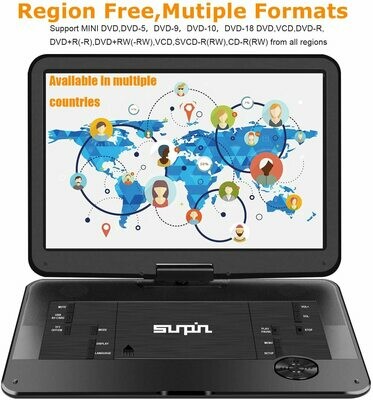 SUNPIN 15.6" Portable DVD Player (Black, Blue, Prurple) SUNPIN 15.6" Portable DVD Player (Black, Blue, Prurple)