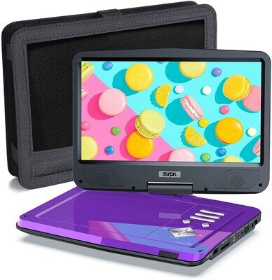 SUNPIN 10.1" Portable DVD Player for Car and Kids with Headrest Mount (Black, Blue, Purple)