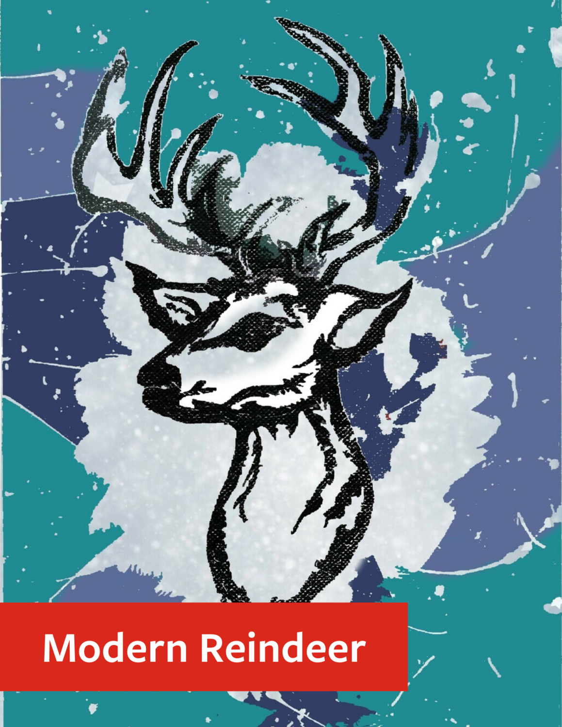 "Modern Reindeer" Holiday Greeting Card Set "Modern Reindeer" Holiday Greeting Card Set