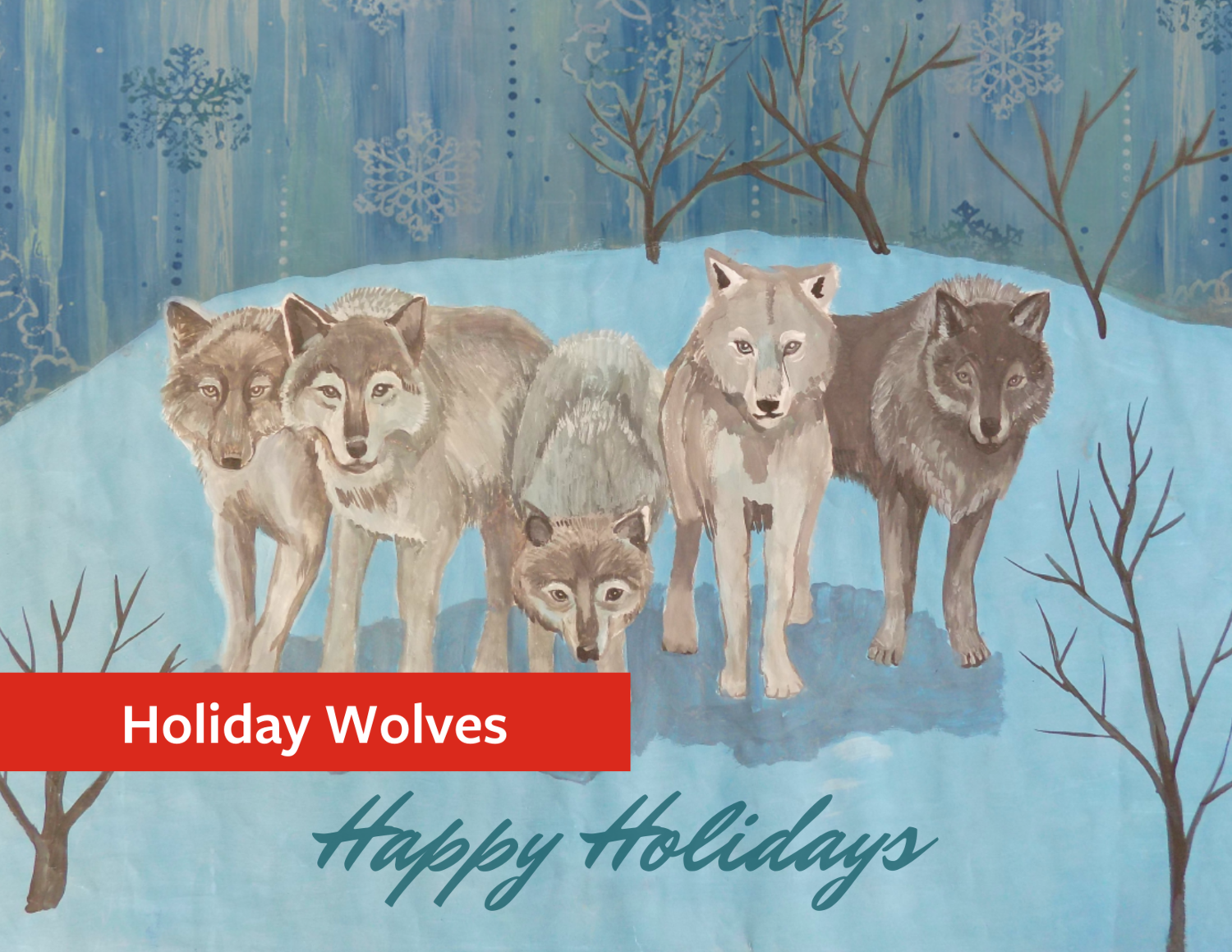 "Holiday Wolves" Holiday Greeting Card Set "Holiday Wolves" Holiday Greeting Card Set