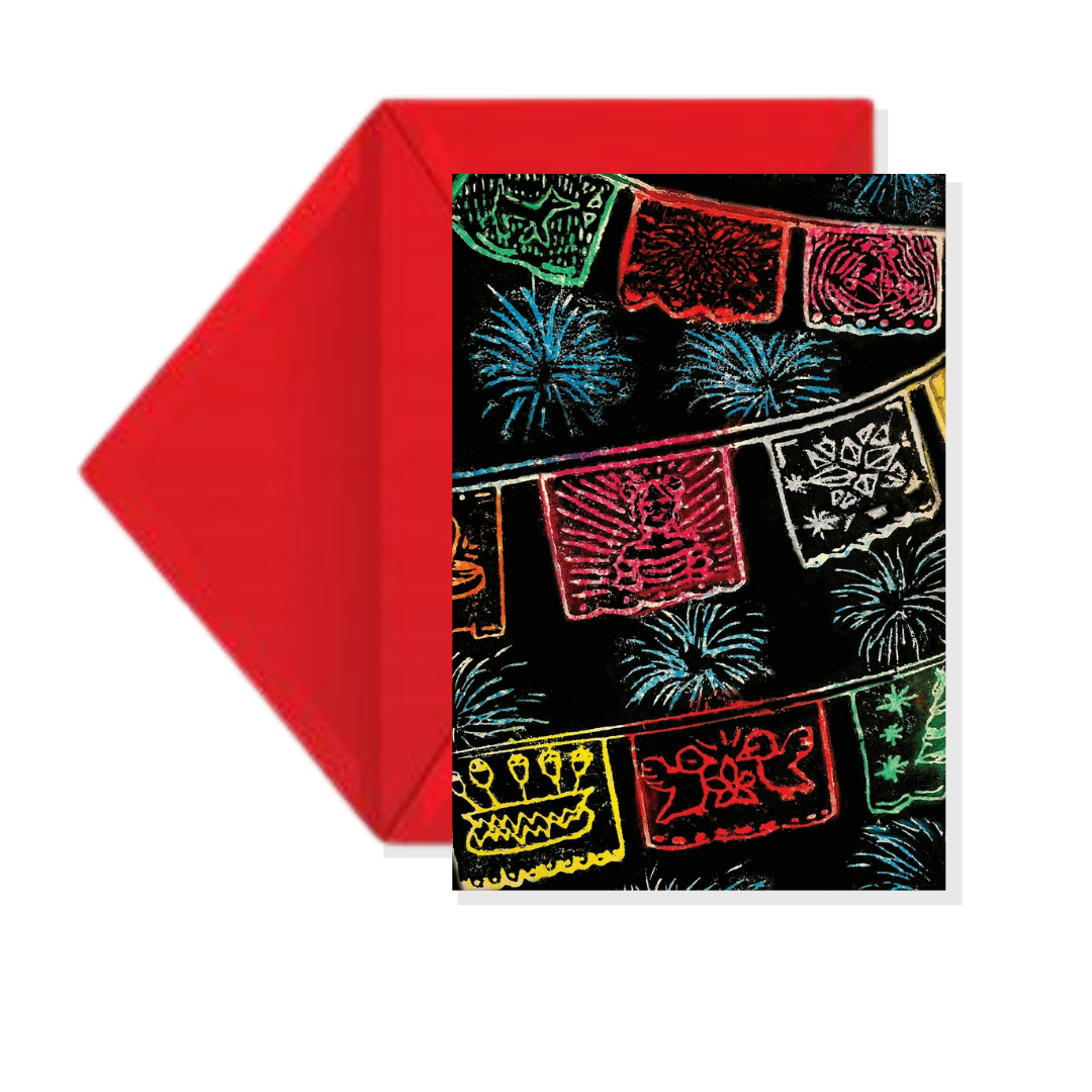&quot;Papel Picado&quot; Holiday Greeting Card Set
