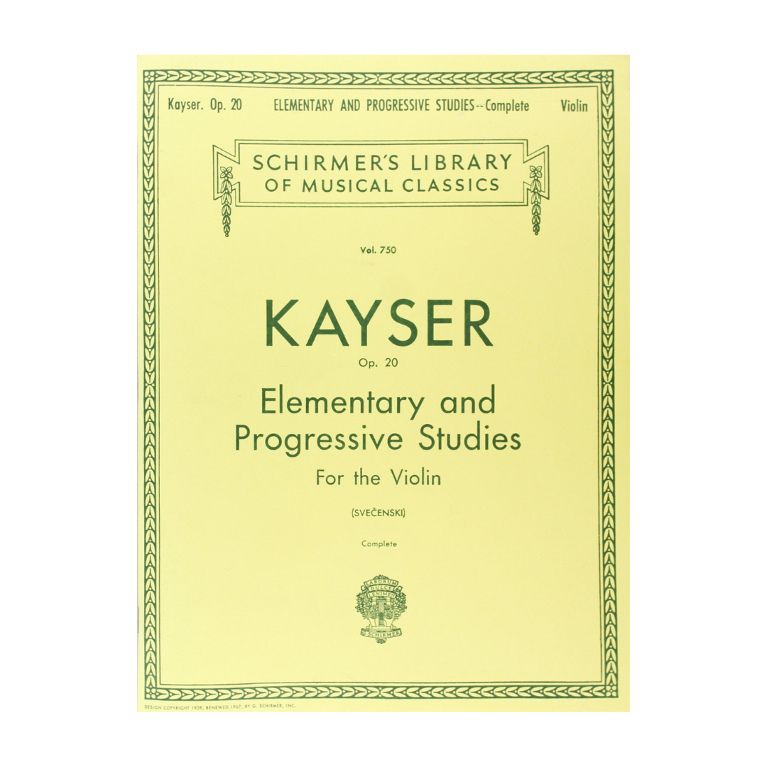 Kayser Op. 20 Elementary and Progressive Studies for Violin