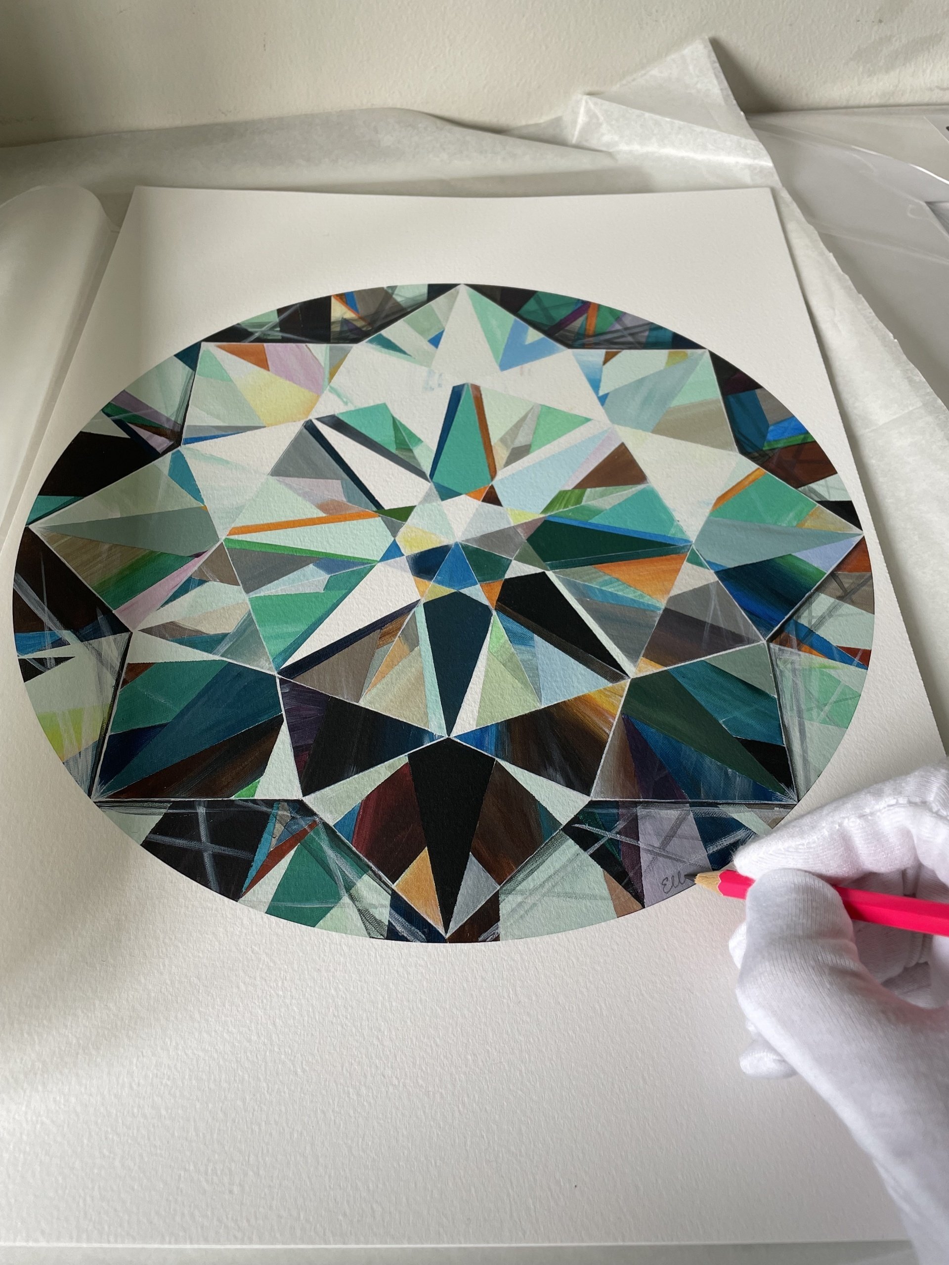 Round Diamond print