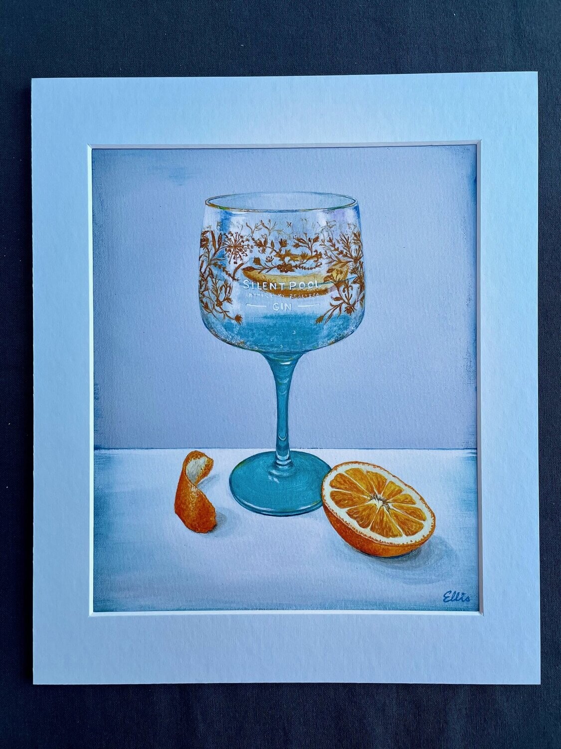 Silent Pool gin glass print