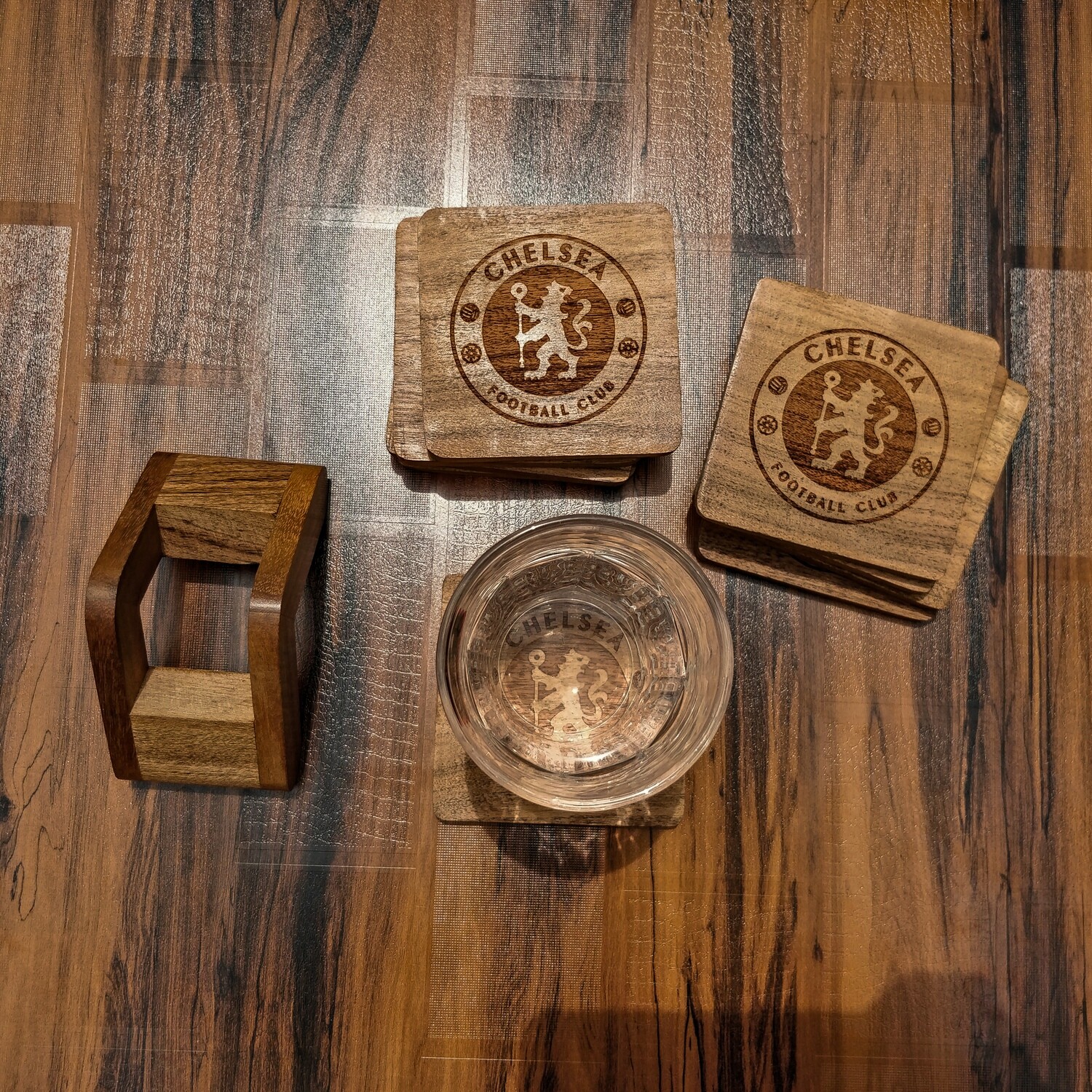 Chelsea FC - Natural Wooden Coasters
