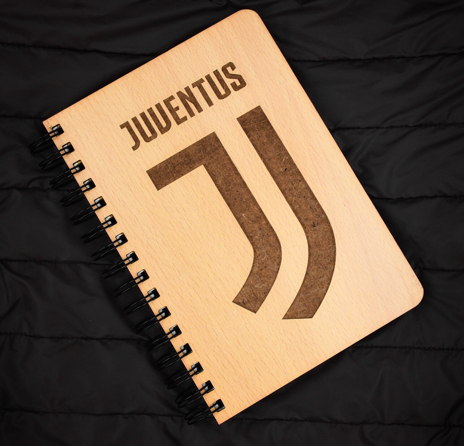 Juventus FC Diary Notebook with Engraved Wooden Cover