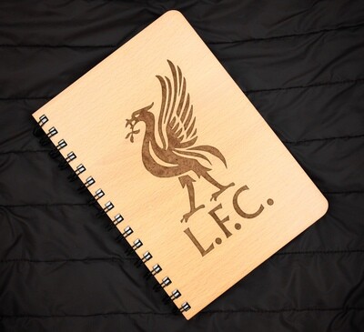 Liverpool FC Diary Notebook with Engraved Wooden Cover