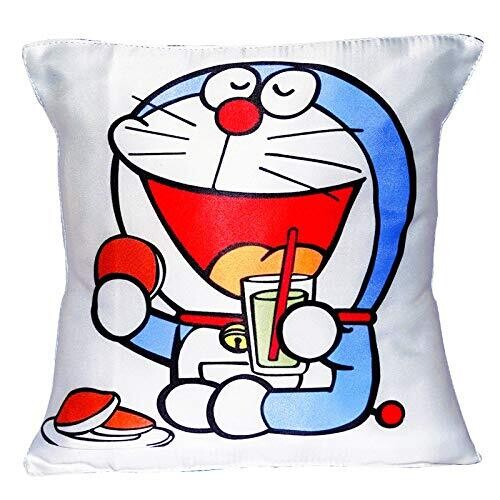Doraemon Eating Pankcake Cushion Cover