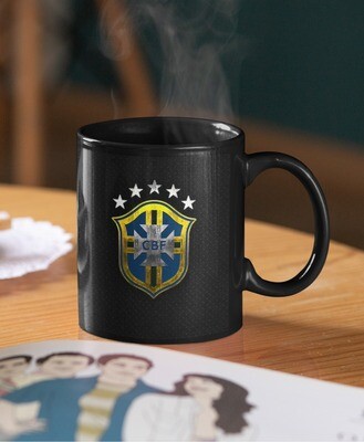 Brazil Football Team Logo Mug (Microwave and Dishwasher Safe)