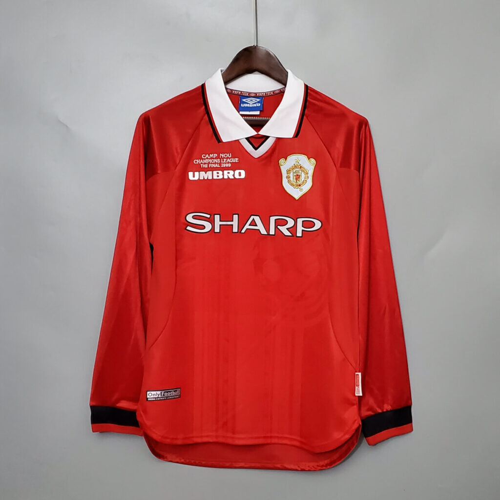 Manchester United Home 1999 Retro Full Sleeves Jersey UCL