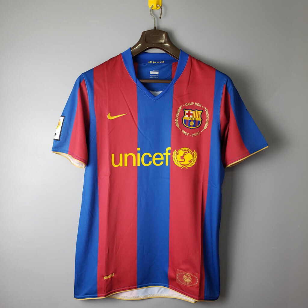 Barcelona 2007 Retro Home Camp Nou Edition Jersey [Pre-paid Only]