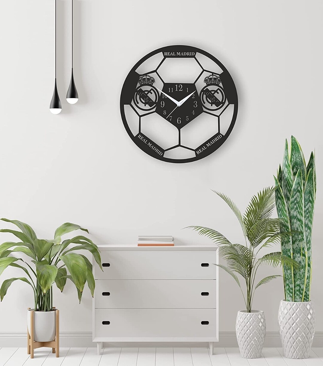 Real Madrid Football Design Wall Clock