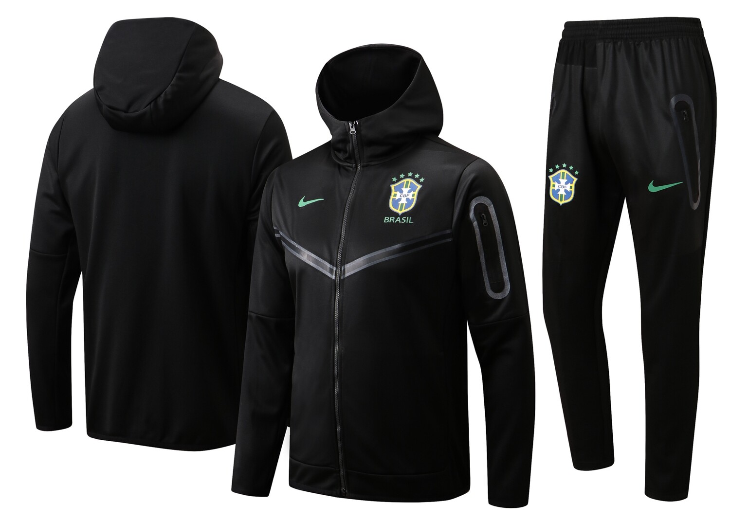 Brazil Black Hooded Suit 2022-23
