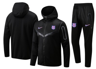 Barcelona Black Hooded Suit 2022-23