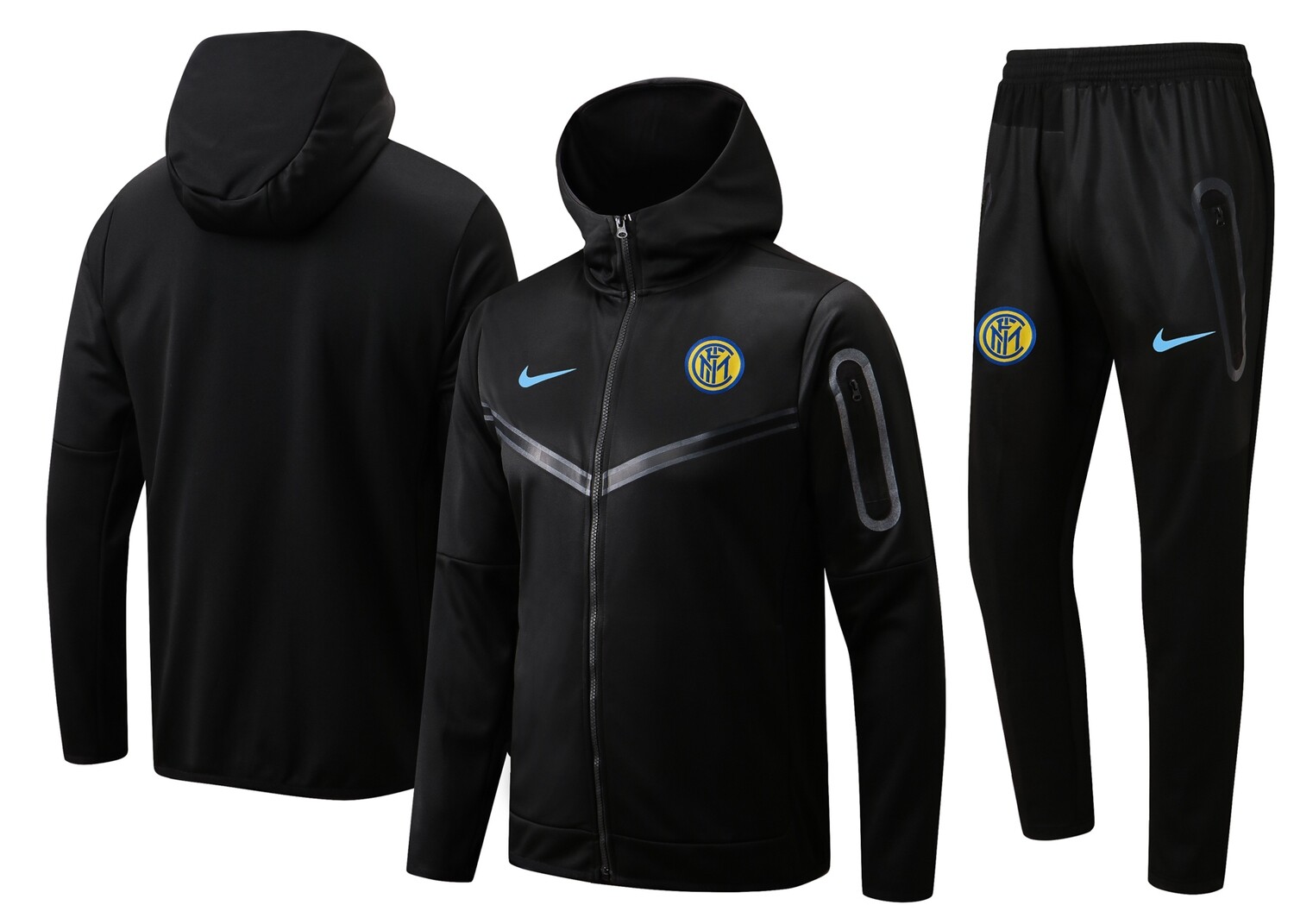 Inter Black Hooded Suit 2022-23