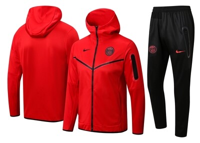 PSG Paris Saint Germain Red Hooded Suit 2022-23
