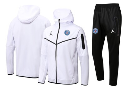 PSG Paris Saint Germain White Hooded Suit 2022-23