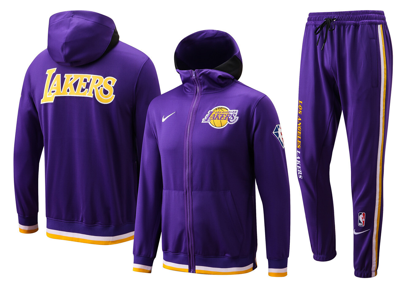 Los Angeles Lakers Hooded Suit 2022-23 (Striped Purple)