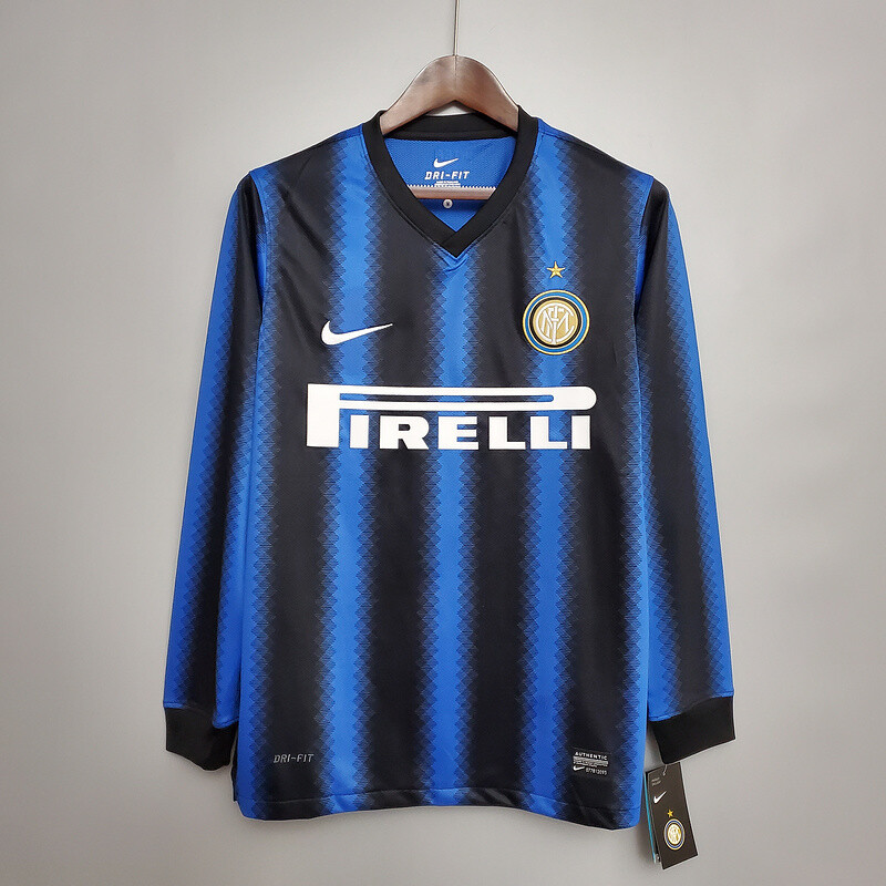 Inter Milan 2010-11 Home [Long/Full Sleeves] Retro Jersey