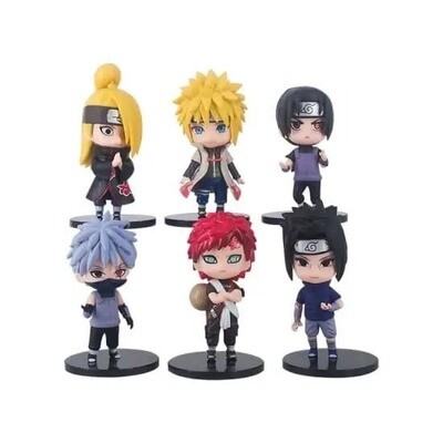 Naruto Chibi Figures Set of 6 - Height 10cm