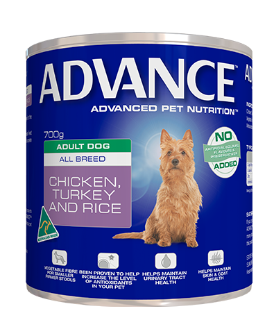 Advance Dog Tin Chick Turkey &amp; Rice 700g