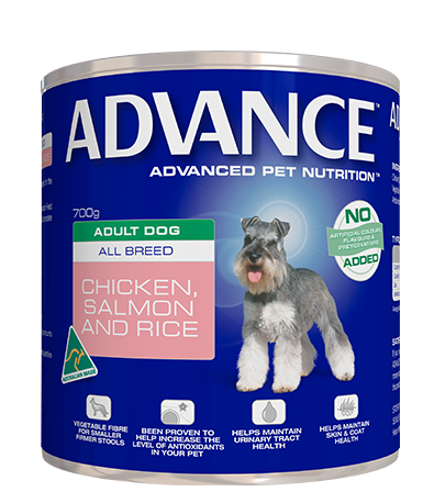 Advance Dog Tin Chicken Salmon &amp; Rice 700g