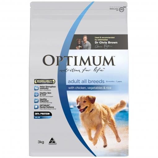 Optimum Dog Chicken Vegie Rice 3kg