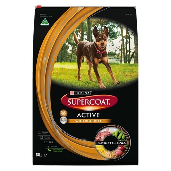 Supercoat Adult Dog Active Beef 18kg