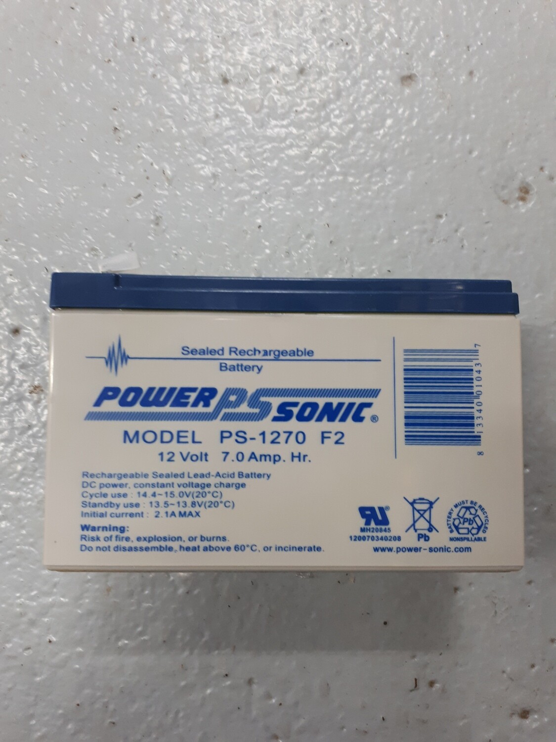 Battery 12 volt 7ah F2 (UPS/Elec Fence)