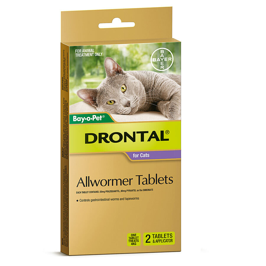 Drontal Allwormer Cat 4kg per tab 2 tab