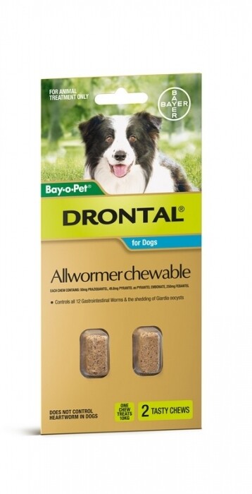 Drontal Chewable Medium (10kg) Dog 2 Chews