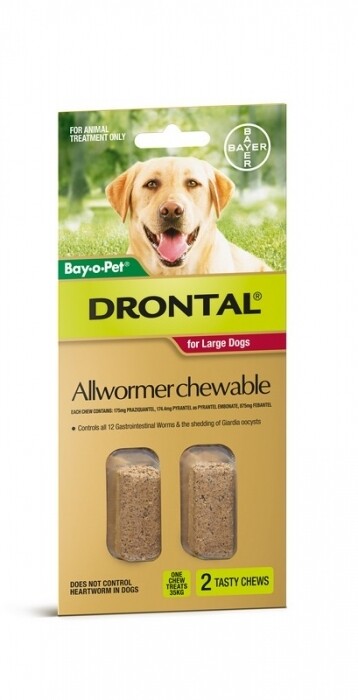 Drontal Chewable Large Dog 35kg  2 Chews