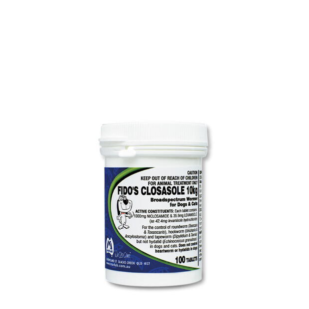 Fido&#39;s Closasole Tabs 10kg x 100