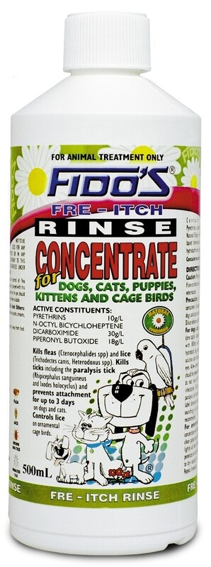 Fido&#39;s Flea/Tick Conc Rinse 500ml