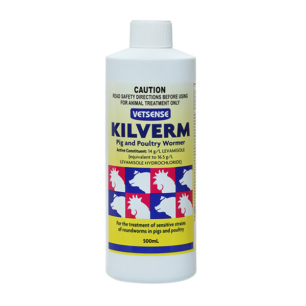 Vetsense Kilverm Pig &amp; Poultry Wormer 500ml