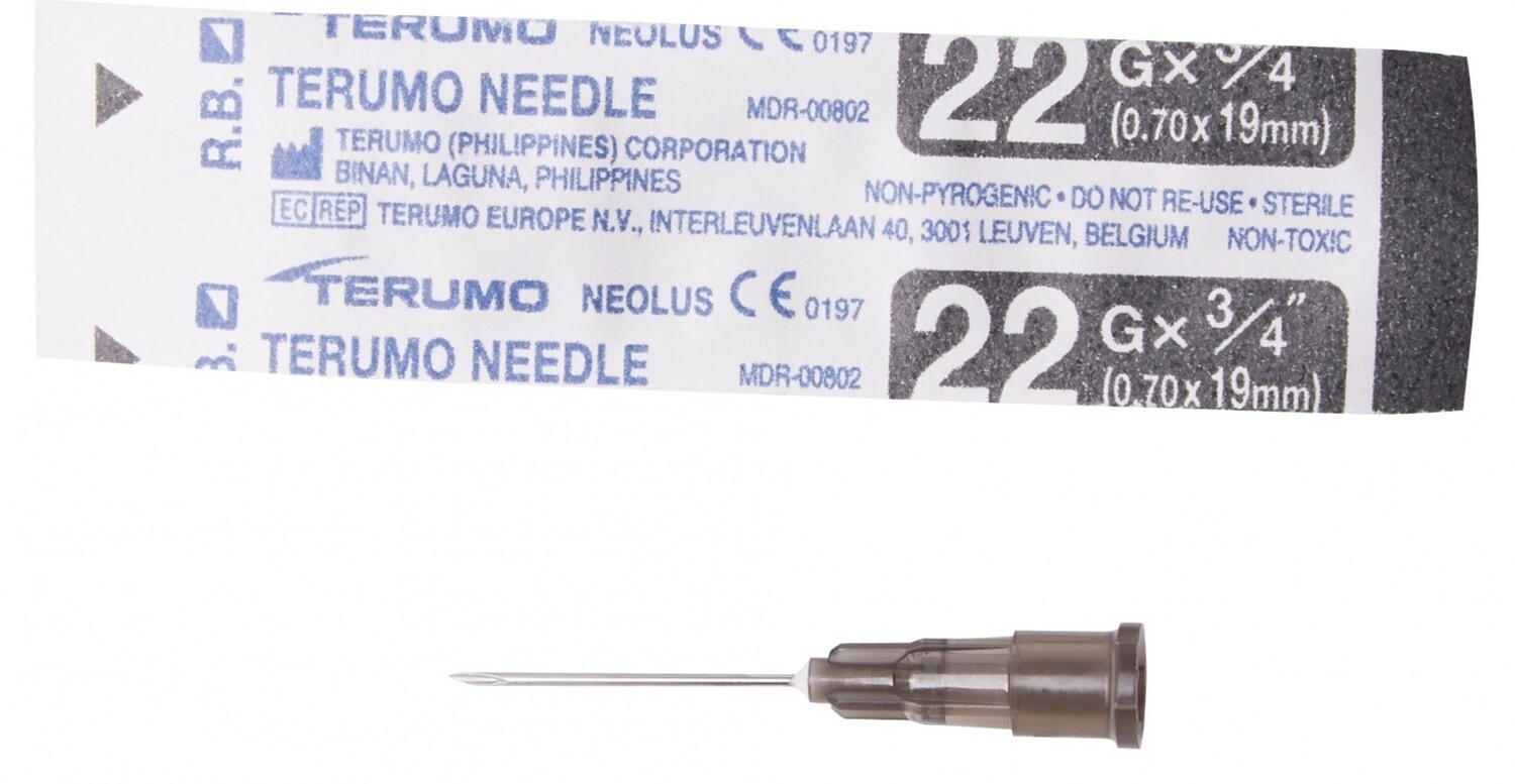 Needle 22g x 3/4&#39; Terumo