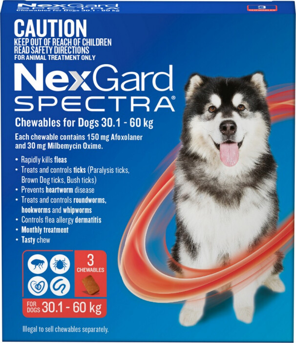 Nexgard Spectra 30.1 - 60kg 3 Pack