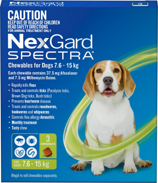 Nexgard Spectra 7.6 - 15kg 3 Pack