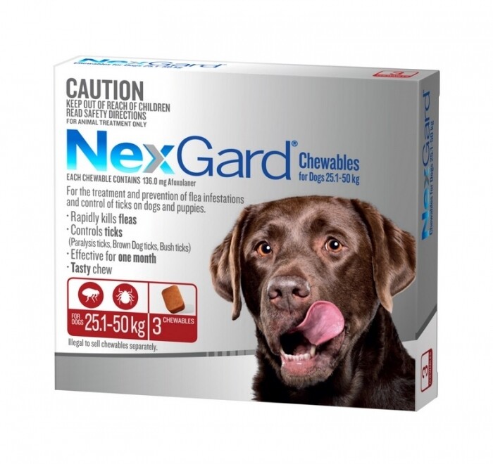 NexGard for Dogs (3 Pack) 25.1-50kg