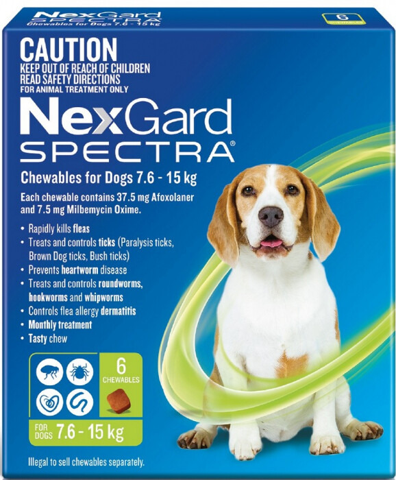 Nexgard Spectra 7.6 - 15kg 6 Pack