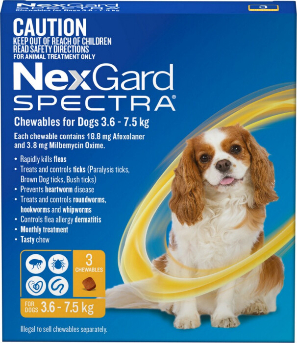 Nexgard Spectra 3.6 - 7.5kg 3 Pack