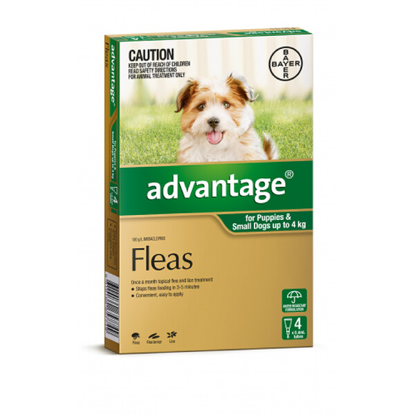 Advantage Small Dog (4 Pack) 0-4kg 4